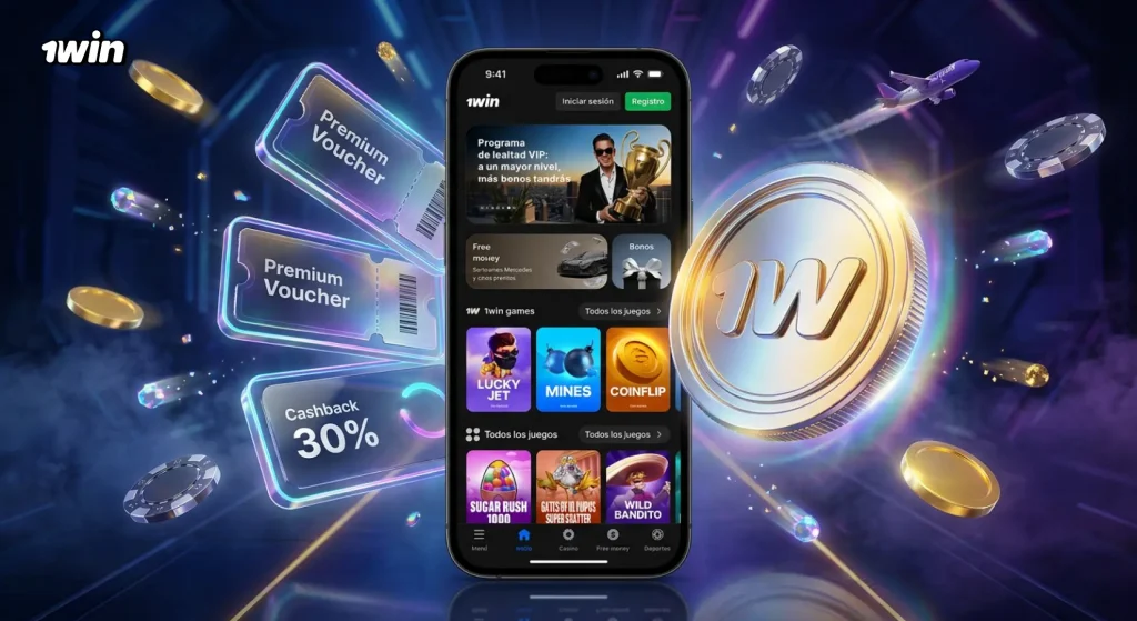 Vouchers premium y cashback de 30% 1win