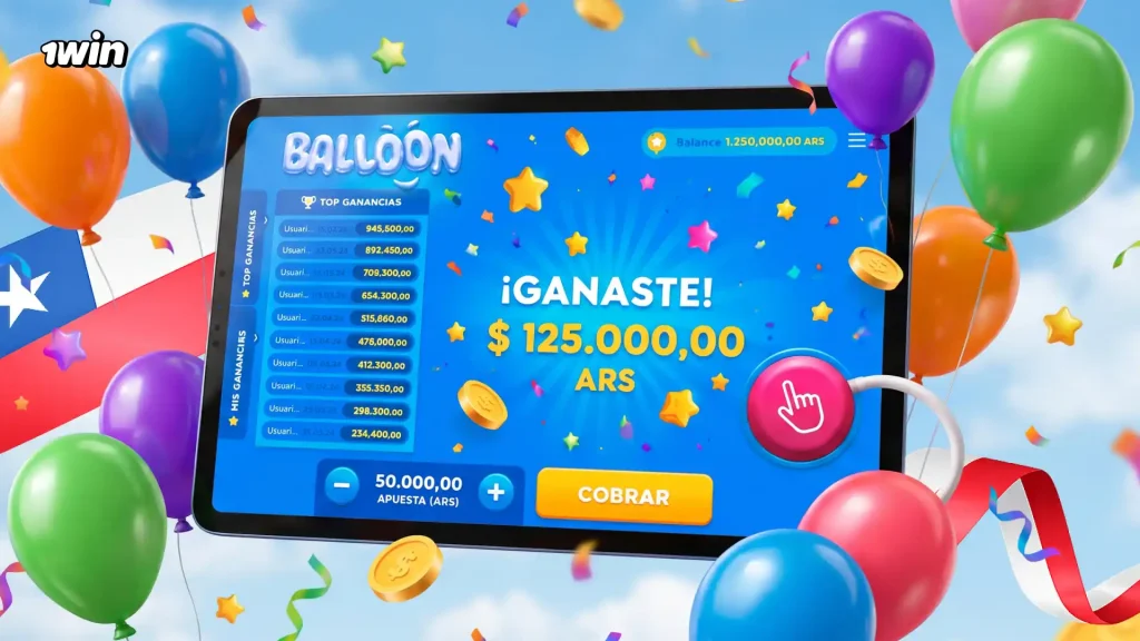 Balloon juego $125000 ganancia tablet